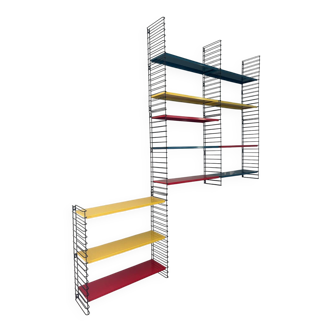 Colourful string shelves