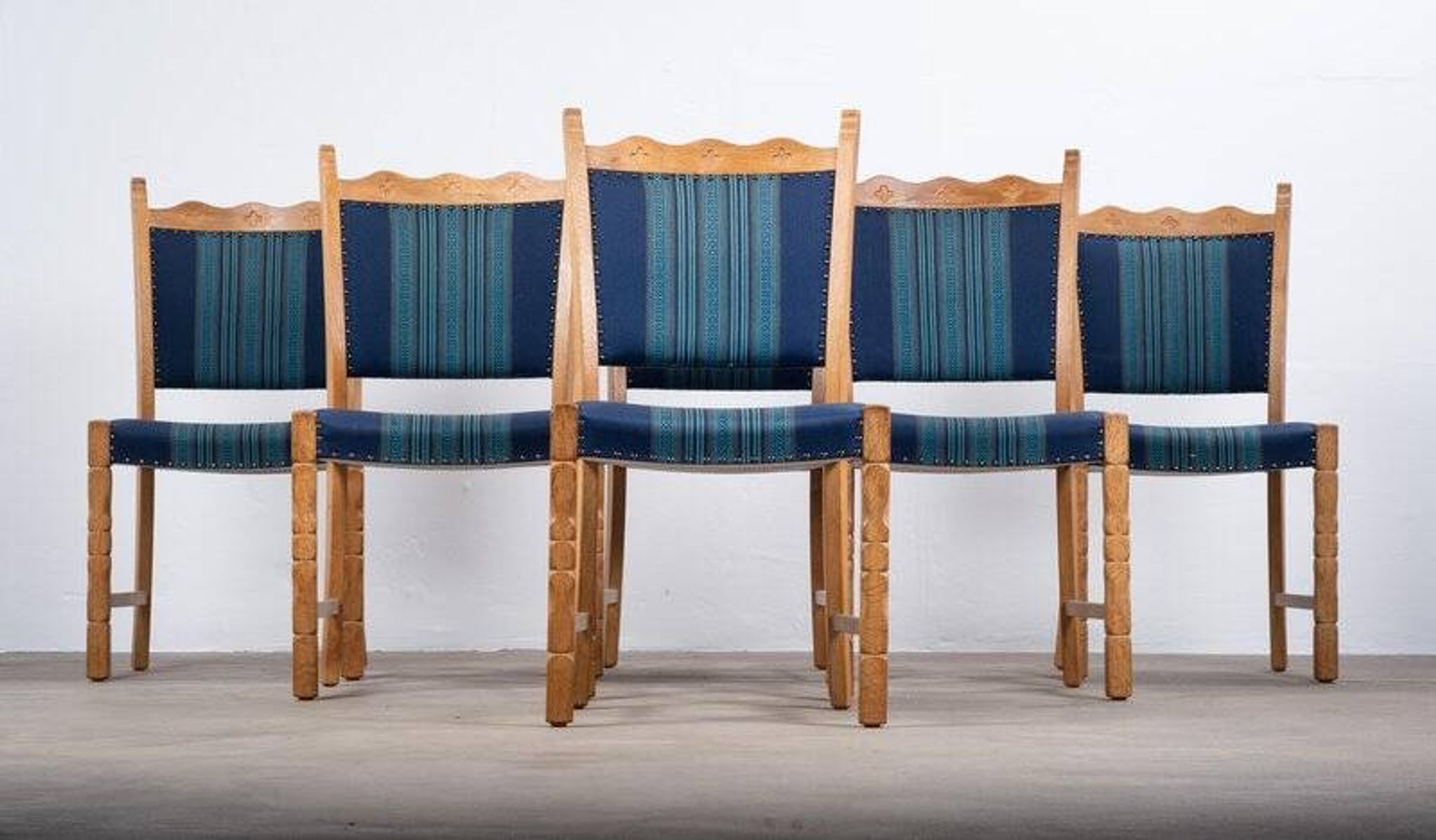Dining Chairs in Oak by Hennnig Kjærnulf, 1960s, Set of 6