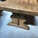Rustic solid oak coffee table thinned