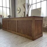XL oak counter, trade furniture with multi-drawers