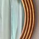 Vintage round rattan mirror
