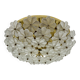 Large Floral Crystal Glass Flush Lamp by Ernst Palme , 1970s