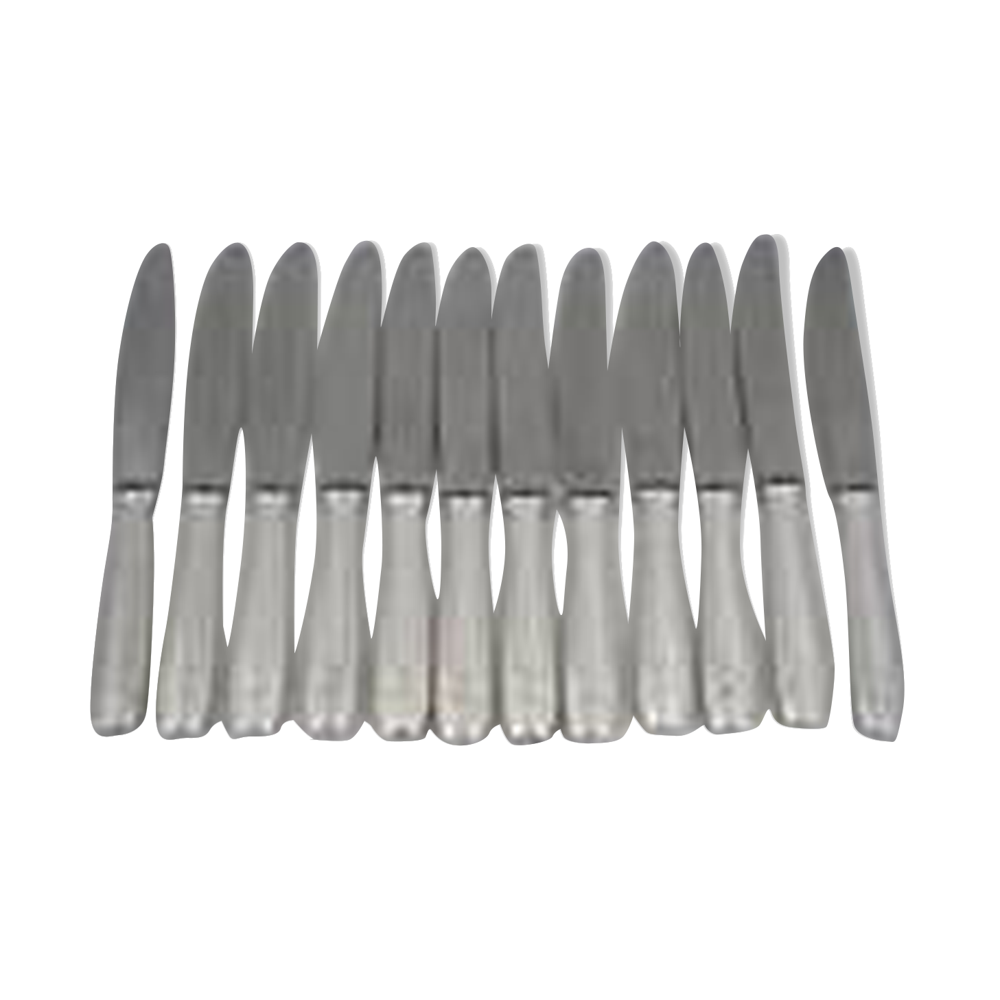 12 table knives model Grand Prix, Art Deco, silver-plated, in excellent condition.