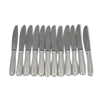 12 table knives model Grand Prix, Art Deco, silver-plated, in excellent condition.