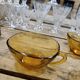 Lot of 4 vintage amber cups