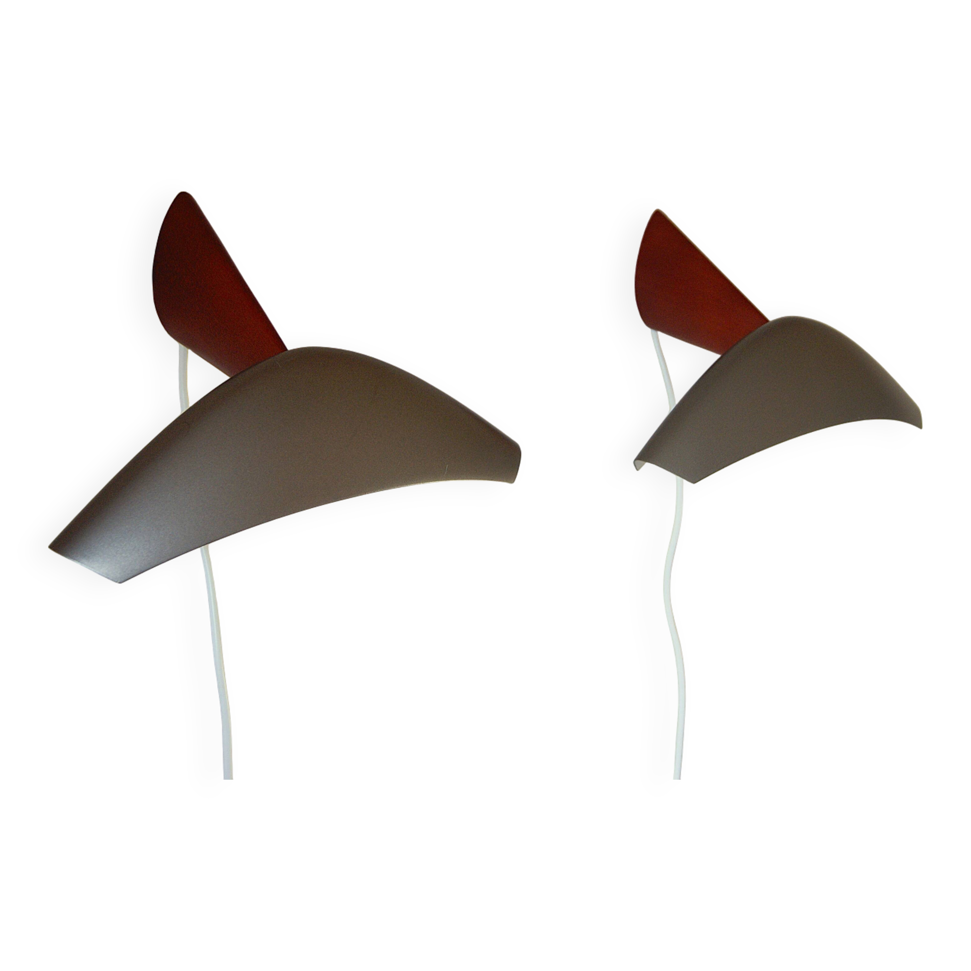 Pair of Italian design wall sconces - design by Josep Lluscà for Arteluce / Flos - 1990s.