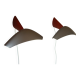Pair of Italian design wall sconces - design by Josep Lluscà for Arteluce / Flos - 1990s.
