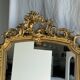 Large gilded mirror with acanthus leaf pediment H150 L98
