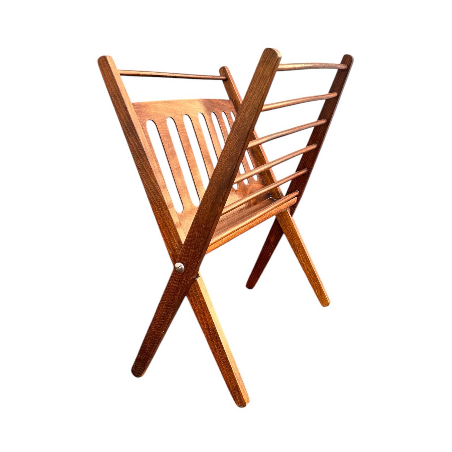 Vintage Scandinavian 60s magazine rack