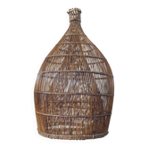 Vintage woven rattan pendant light