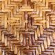 Paire de tabourets hauts en rotin et osier