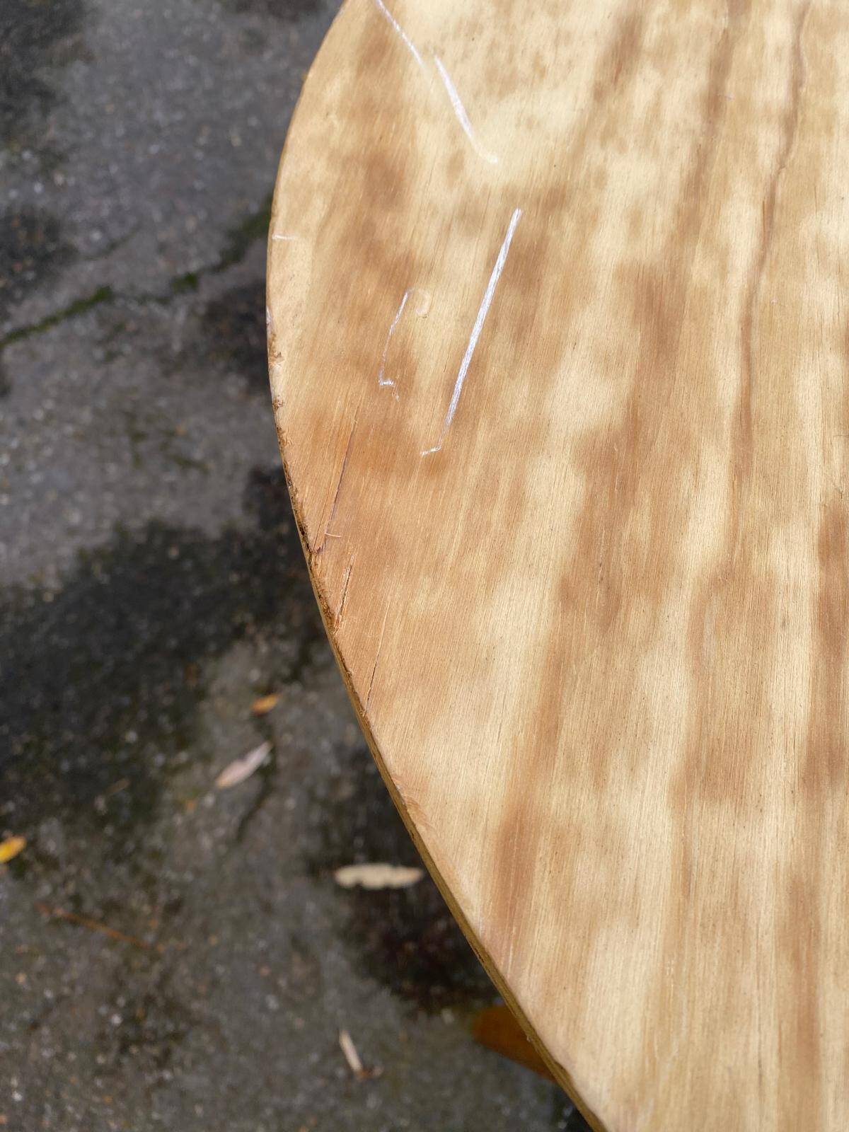 Scandinavian round wooden kitchen table 72cm