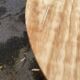 Scandinavian round wooden kitchen table 72cm