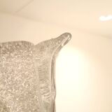 Large Mid-Century Eight-Arm Brass and Ice Glass Chandelier by Carl Fagerlund, 1960s