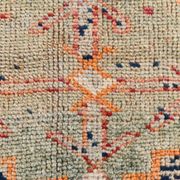 Red & Orange Geometric Pattern Vintage Runner Rug, 102x332Cm