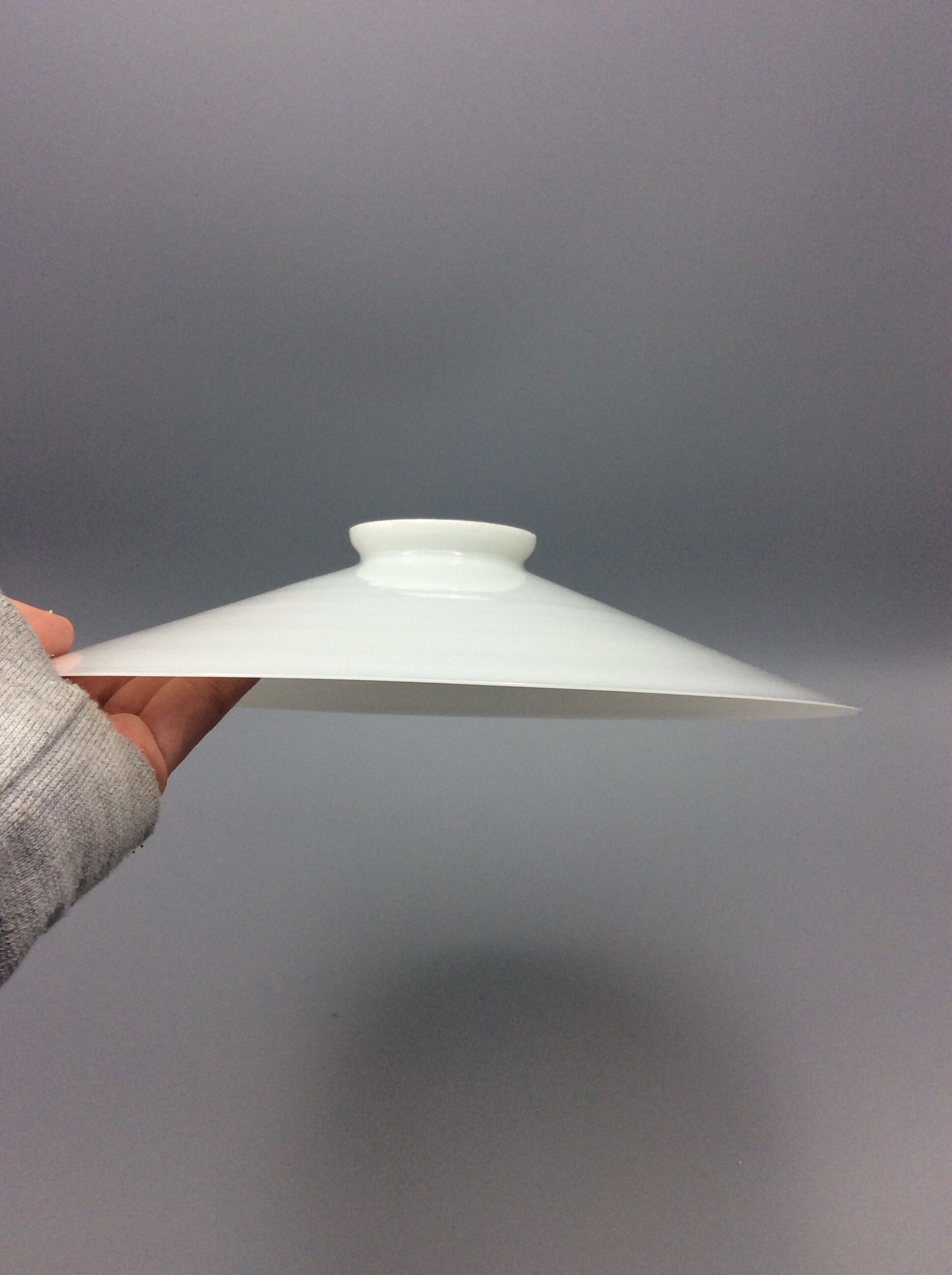 White opaline lampshade