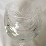 Set of 6 crystal wine glasses