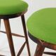 Pair of vintage stools Scandinavian style wool v