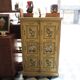 Old Small Hand Painted Wooden Cabinet
