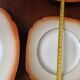 Orange porcelain dessert plates