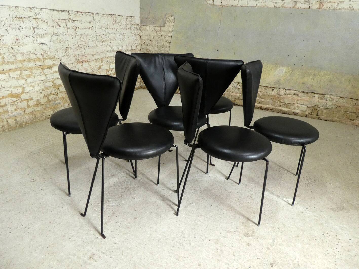 series of 6 Lübke chairs, 1970