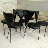 series of 6 Lübke chairs, 1970