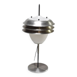Italian table lamp in metal and opal glass, 1960s