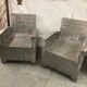 Pair of industrial metal armchairs