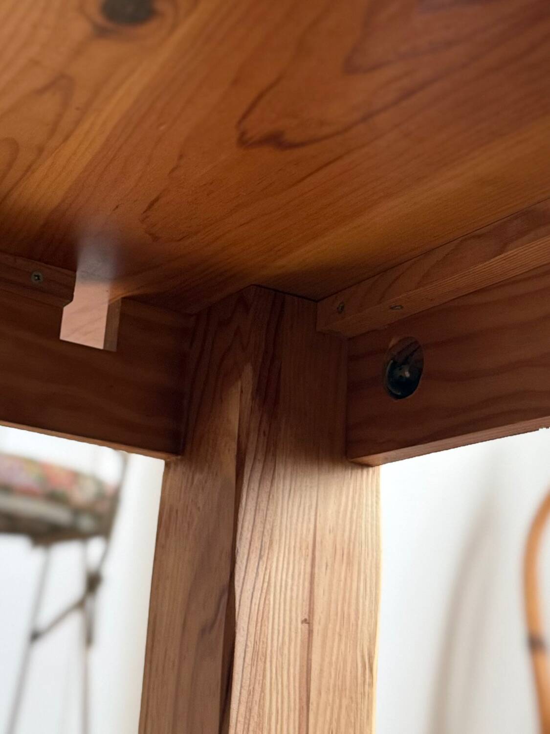 Large farmhouse table in solid ash