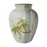 Ceramic vase decorated with bamboo
