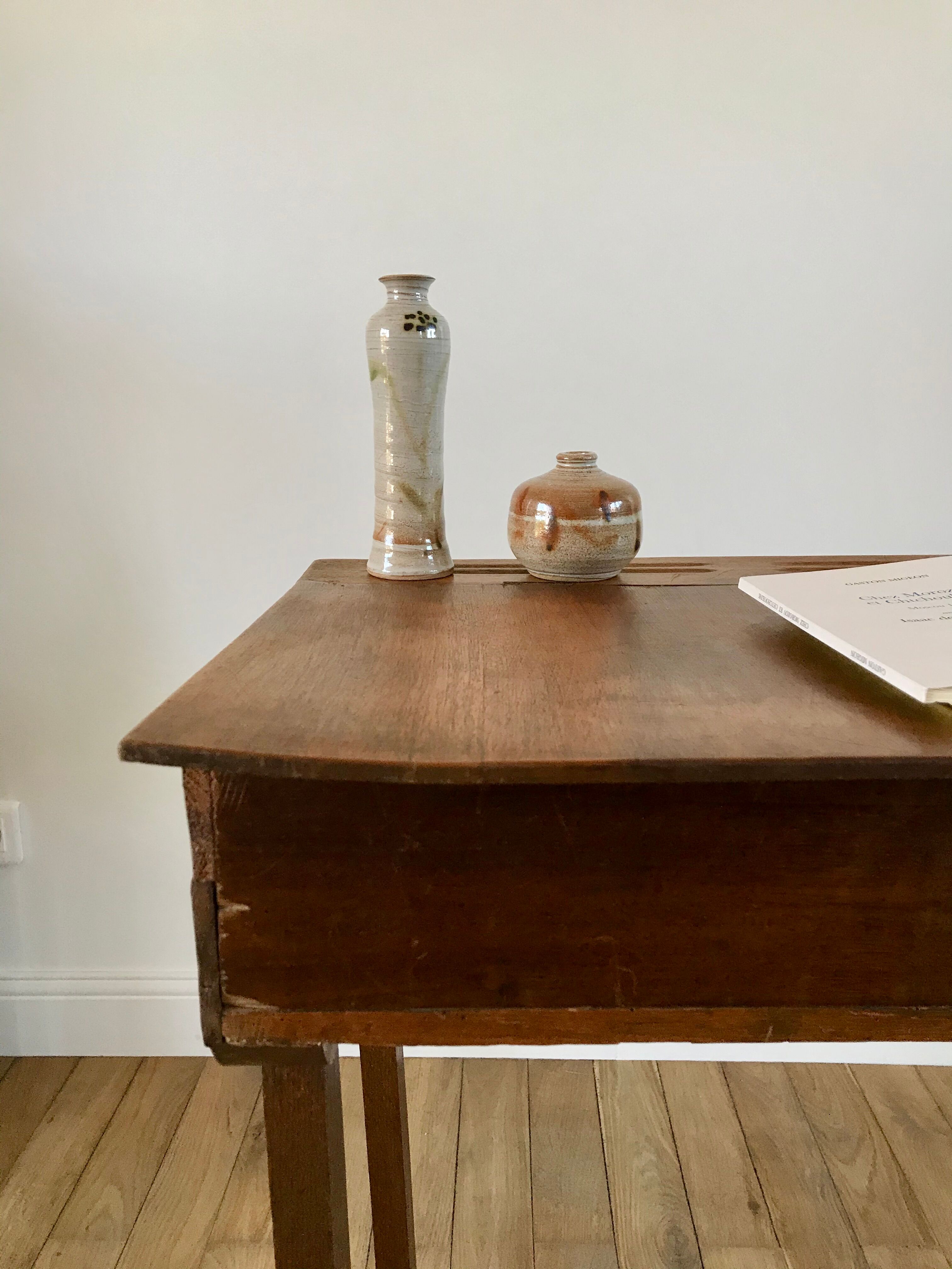 XXth century beech wood desk console