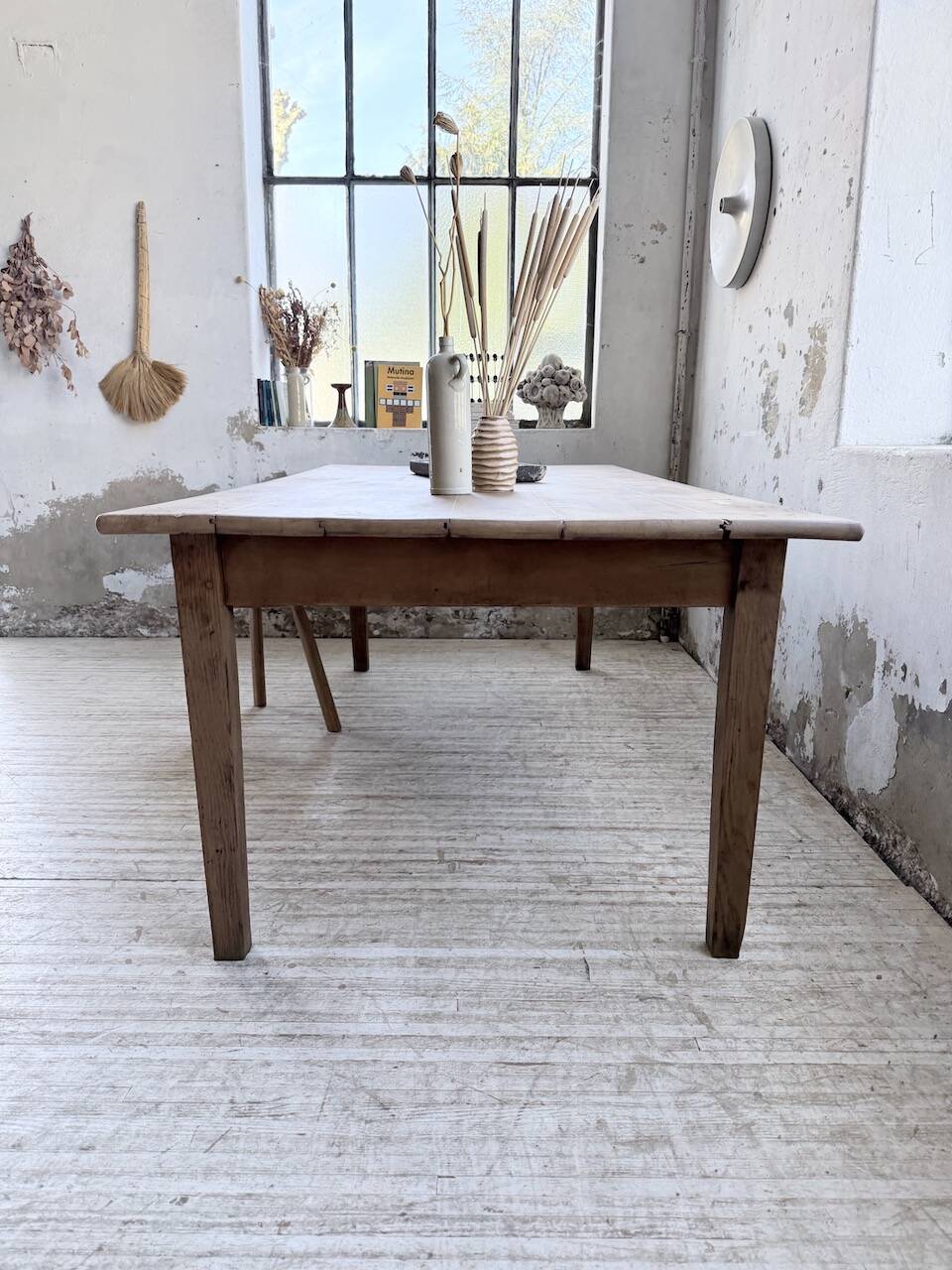 Oak farmhouse table 1950 212cm