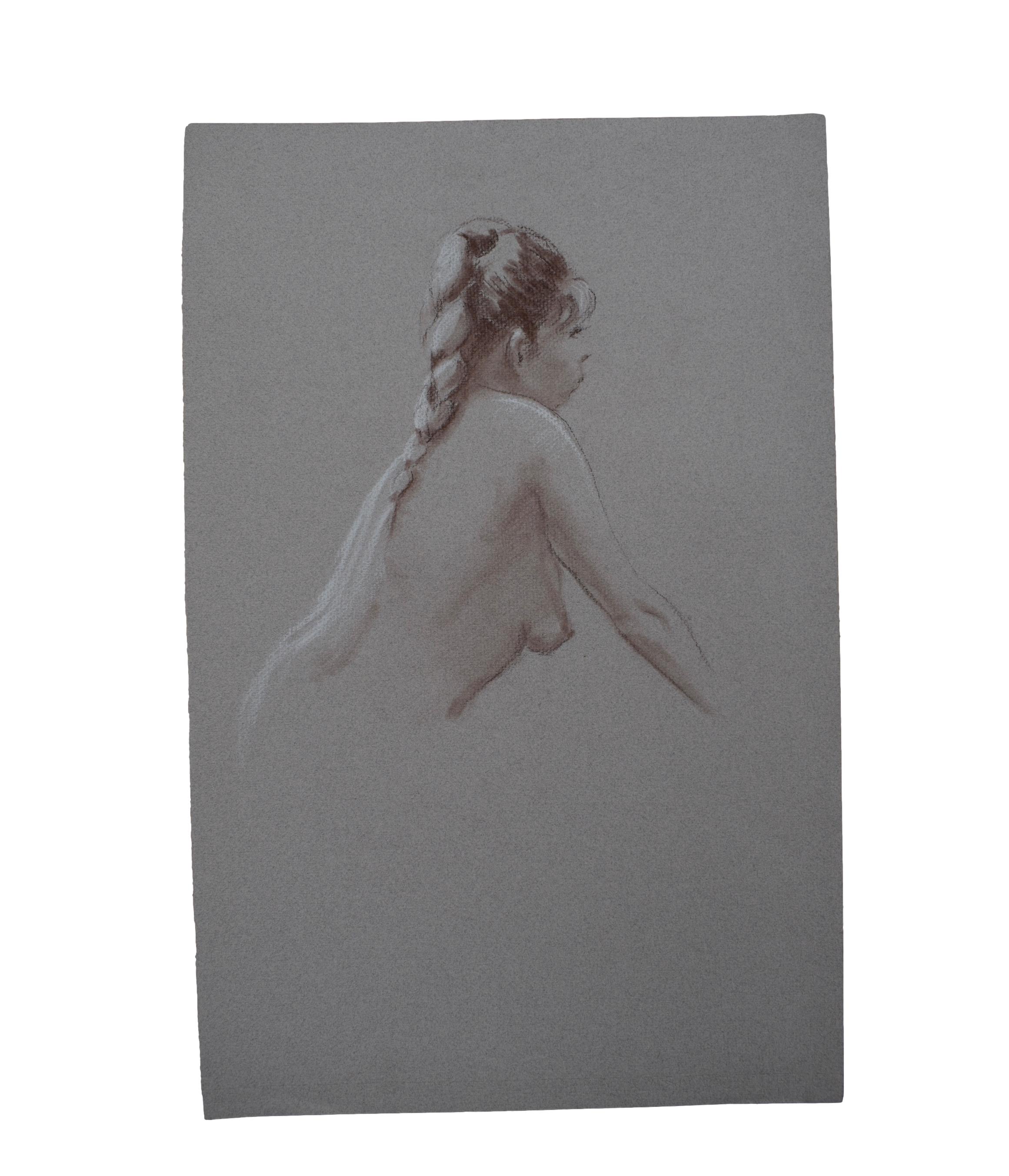 Sketch study nude pencil drawing academic