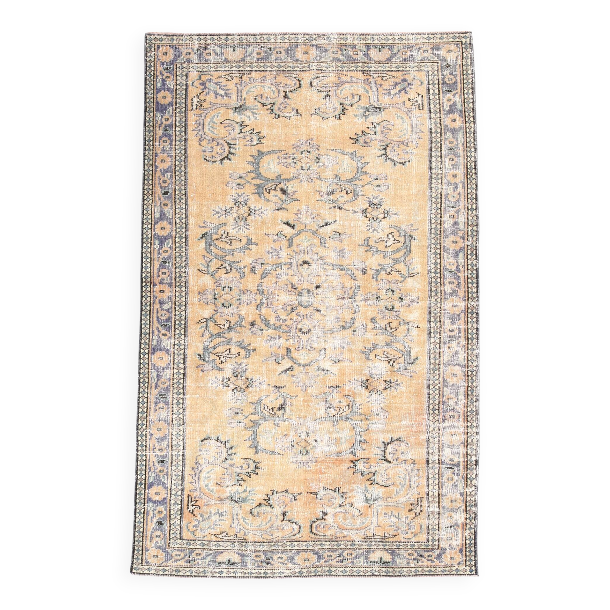 5x8 Rug For Living Room Turkish Vintage Area Rug, 160x255Cm