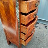 Dresser rag maker style louis xv marquetry marble top