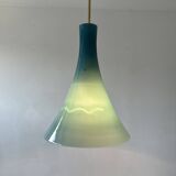 Antique vintage blue opaline chandelier