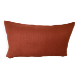 Paprika linen cushion