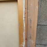 Framed oil on canvas signed Le Mennec fishing boats in Brittany 50 x 100 cm