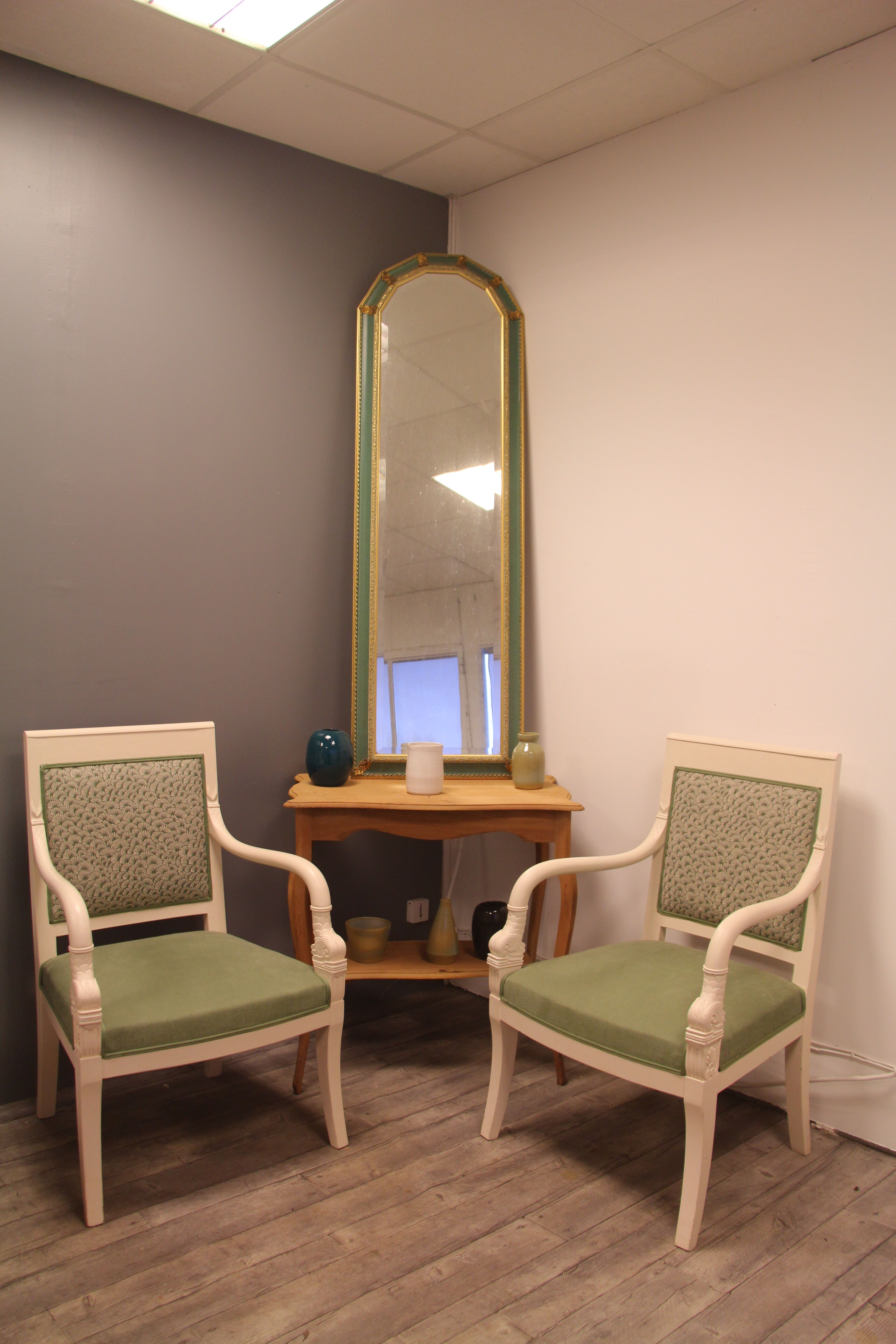 Empire style armchairs