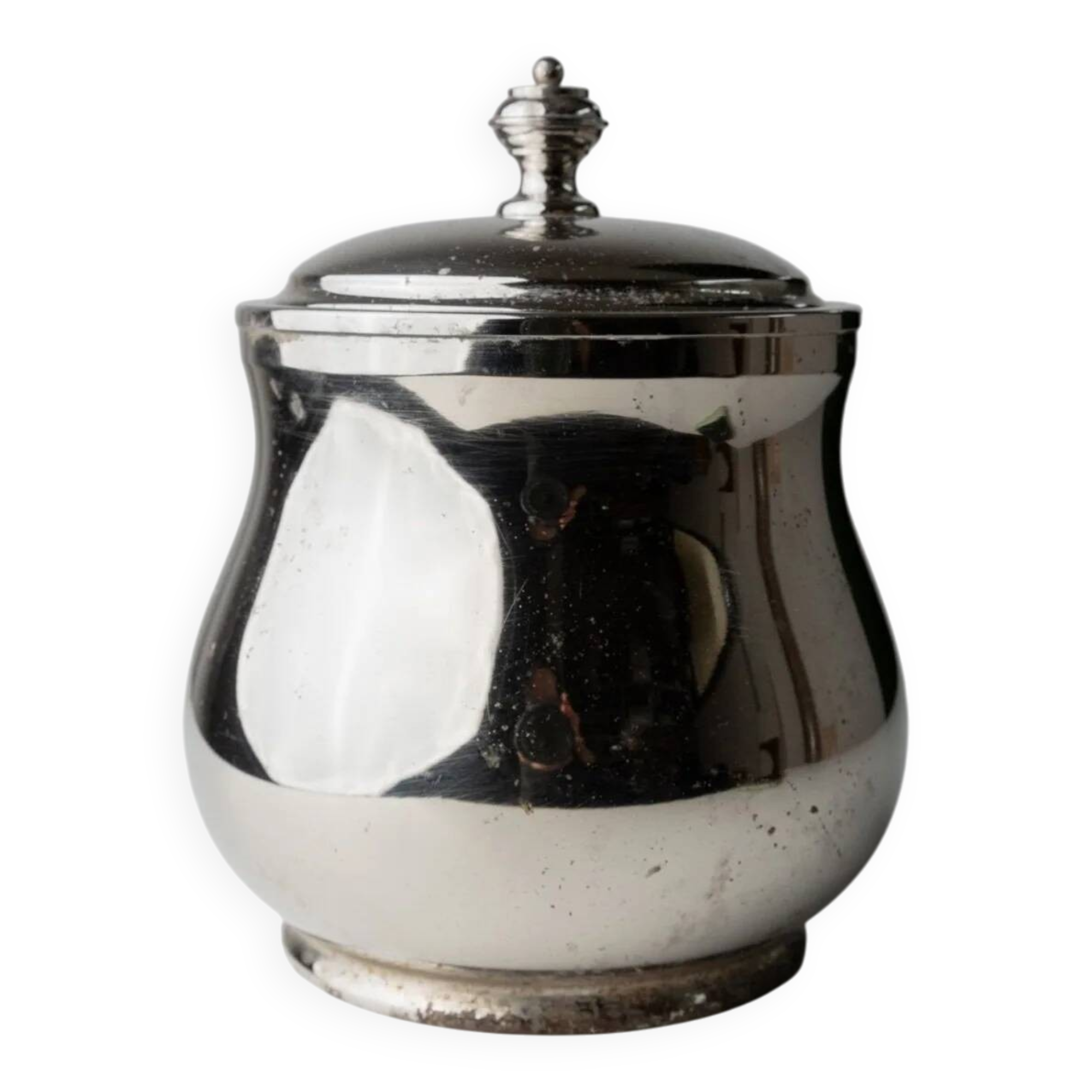Vintage silver-plated brass ice bucket with glass inlay – mid-century Italian design, 1960s, table centerpiece