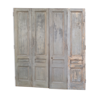 Set of 4 molded old communication door