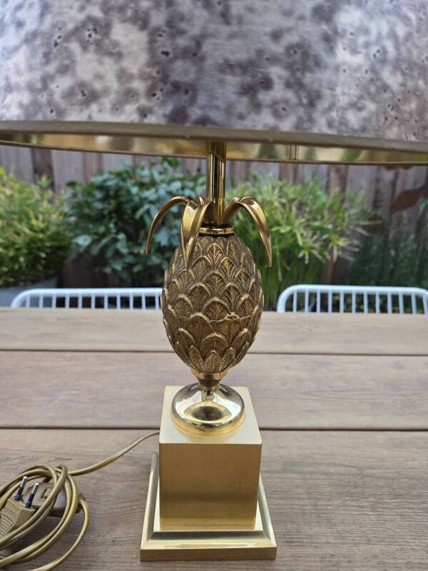 Lampe de bureau ananas vintage française par Maison Le Dauphin
