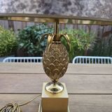 Vintage French pineapple desk lamp by Maison Le Dauphin