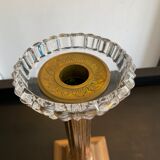 Baccarat crystal candle holder and copper