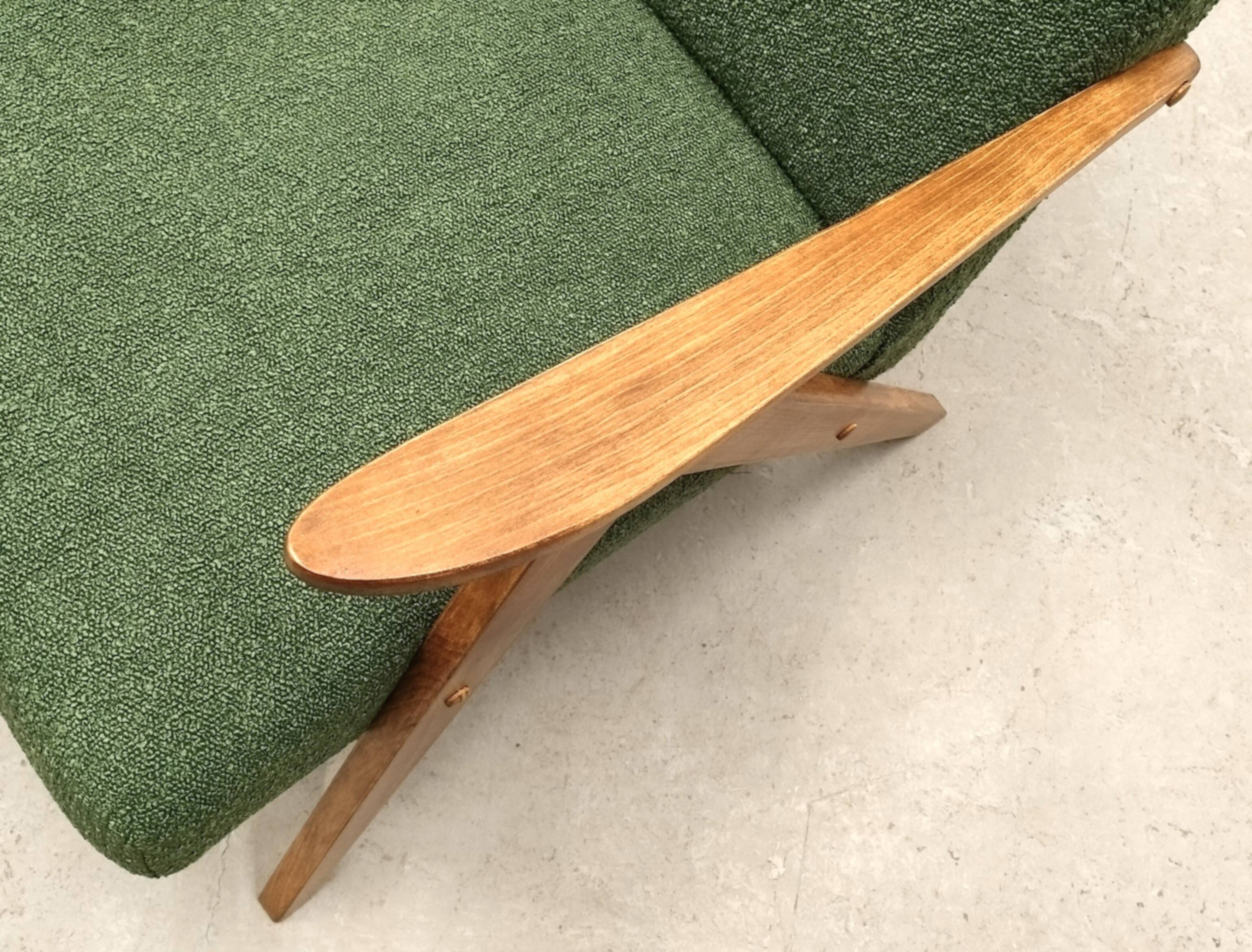 Mid Century Easy Chair Model B - 310 Var in Light Green Buckle