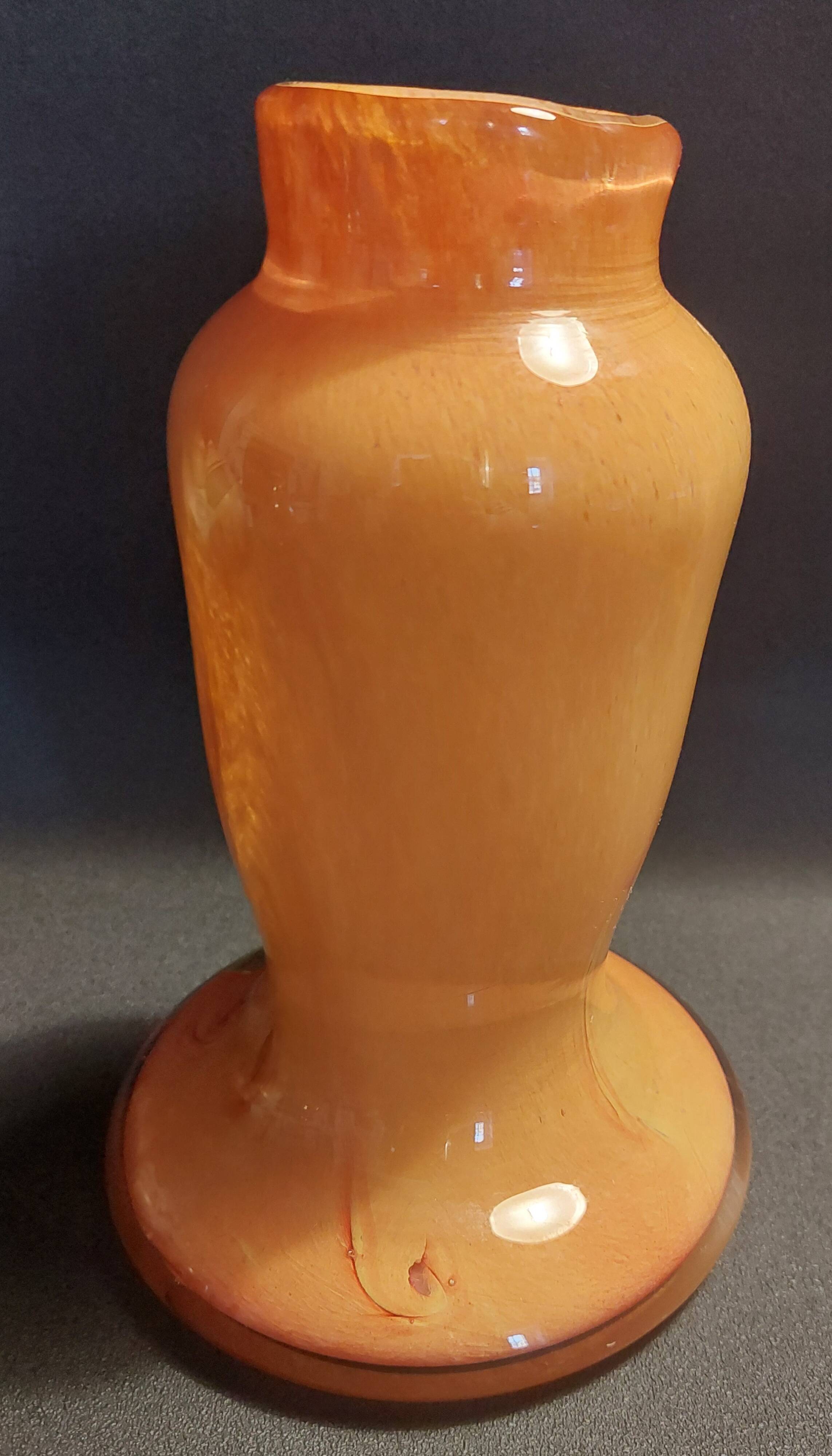 Vintage blown glass vase from Pierre de Lune crystal factory.