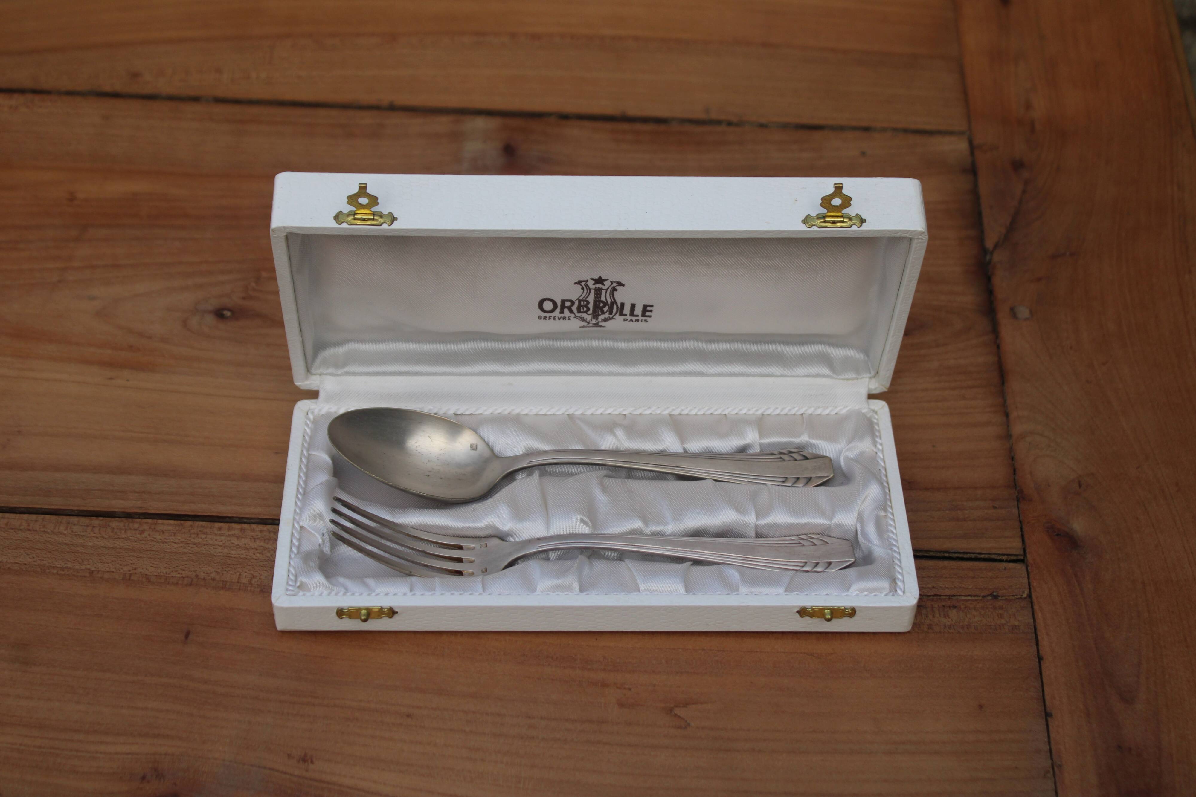 Orbrille Paris silver-plated cutlery set – Spoon and fork