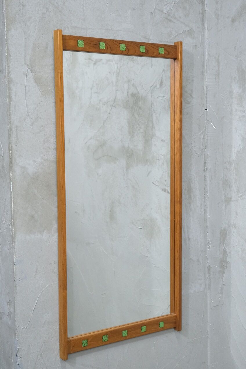 Mid-century swedish teak wall mirror from Fröseke ab, 1960s