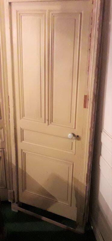 Haussmannian door 83x219 with old glazed transom frame 100x310 interior