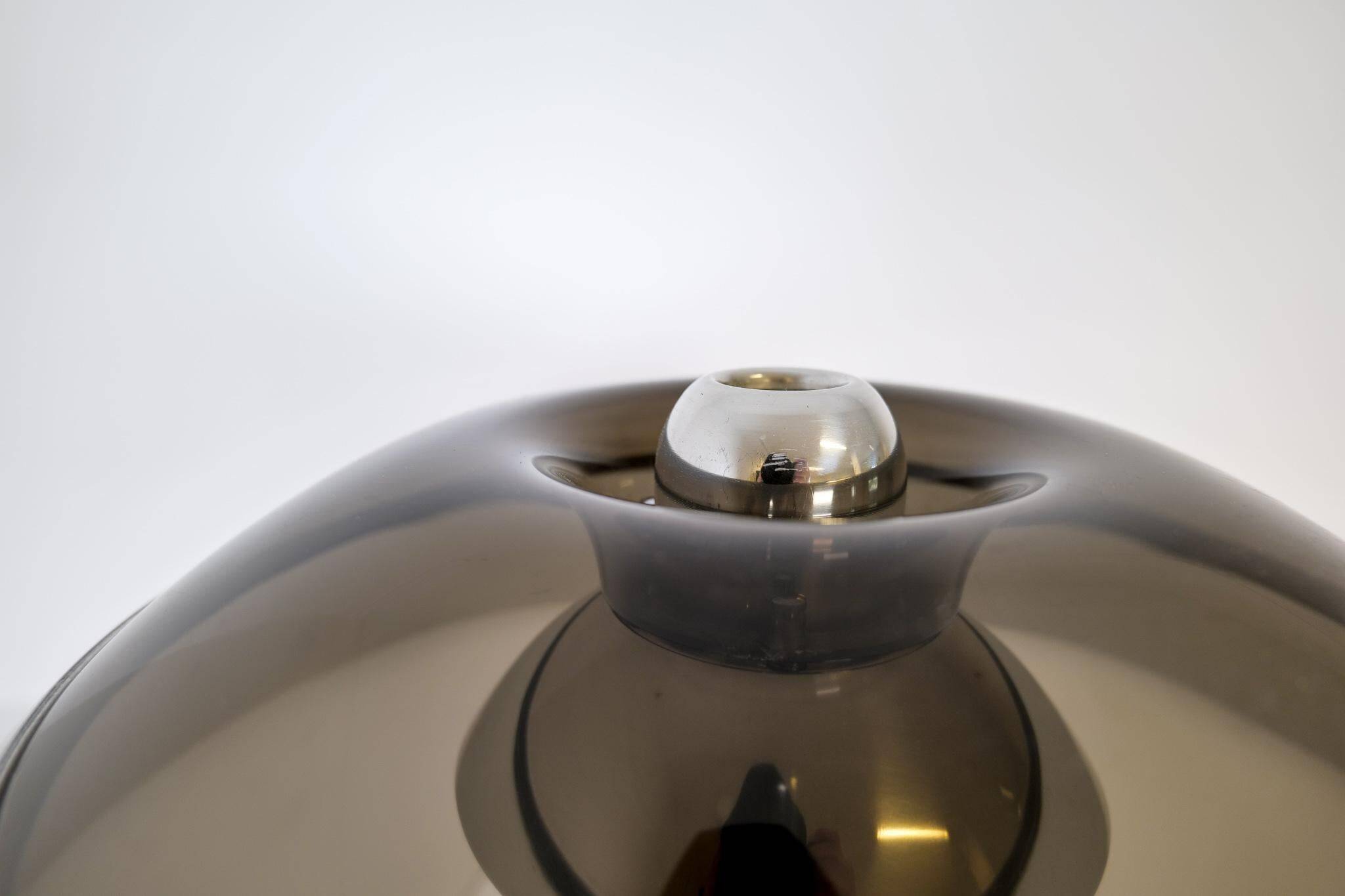 Large Space Age chrome table lamp by Fagerhults, Sweden, 1970s.